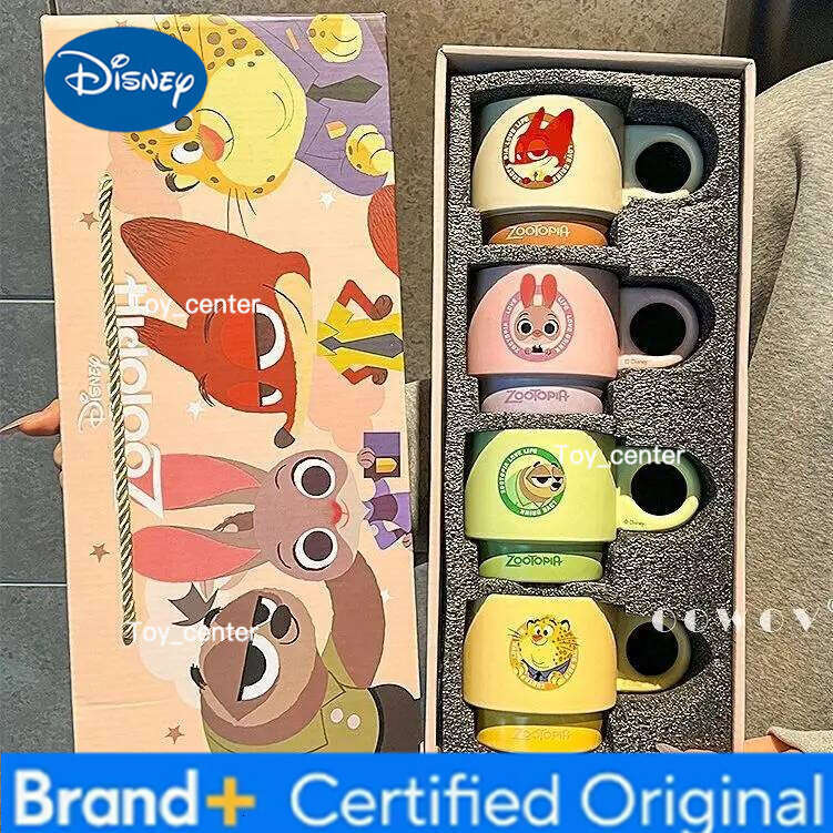 Disney Zootopia Nick Judy Girl Cartoon Cup Anime Pattern Couple Milk Drinking Coffee Ceramic Mug Birthday Gift H260205