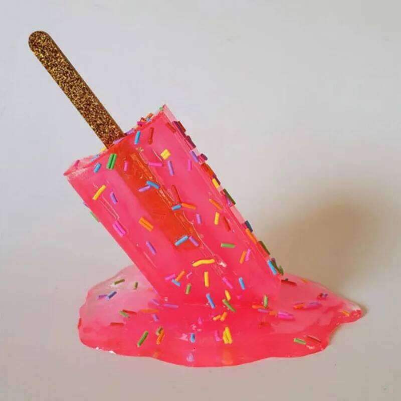 Cool Ice Cream Artwork - Summer Melting Popsicle Resin Decoration Sweet Dessert Home Decor Cute Tabletop Display Gift S260204