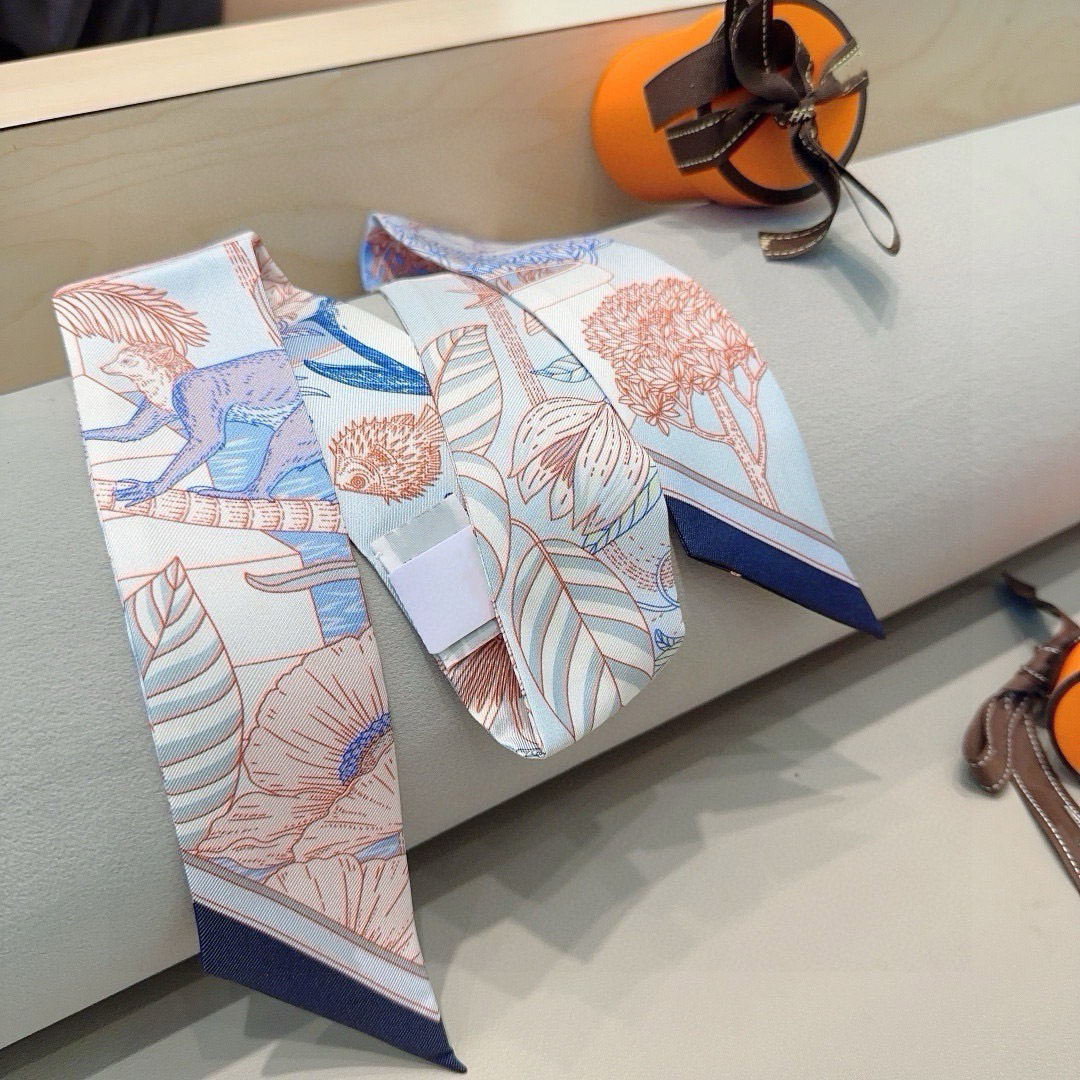 Women's Headband and Scarf Designer Letter Animal Pattern Multipurpose Scarf Handbag Handle Accessory