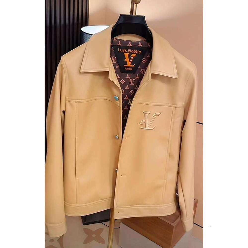 2026 Year New Vintage Old Money Style Leather Jacket Men's Custom High Luxury Fashion Casual Coat
