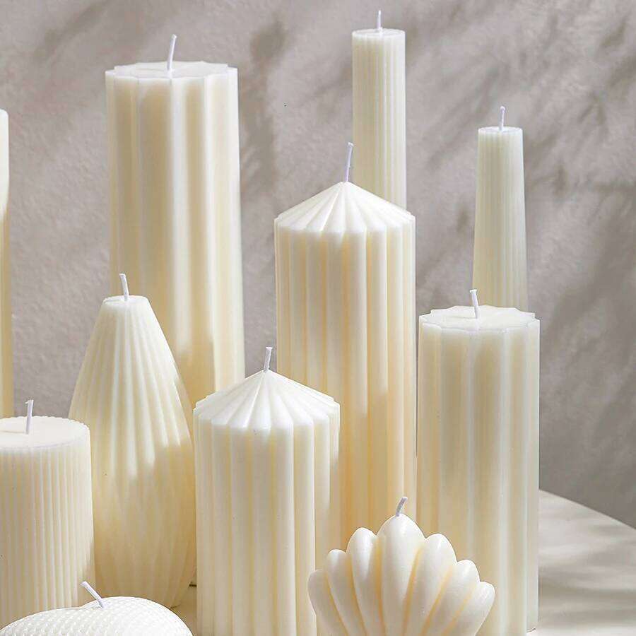 1pcs style cylindrical smokeless candle for wedding, party, birthday Nordic home decoration, bedroom S260204