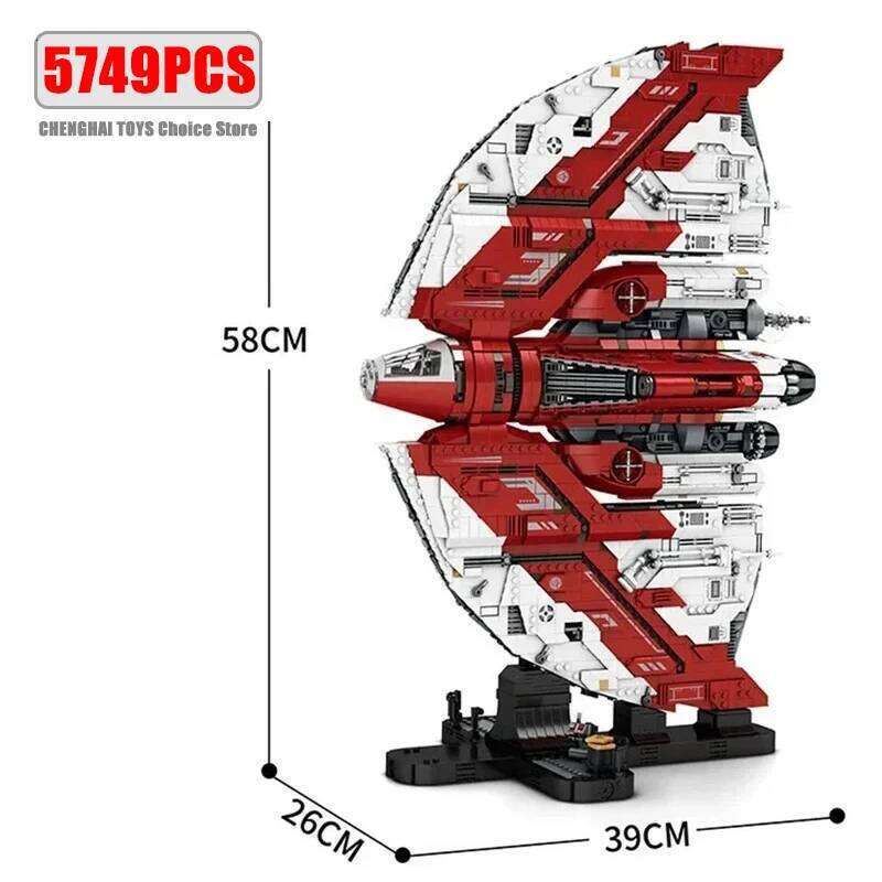 5749PCS UCS T6-Shuttle Spacecraft Model Building Blocks Space Jet Aircraft Moc Bricks DeskTop Display Holiday Gifts For Kids Toy X260205