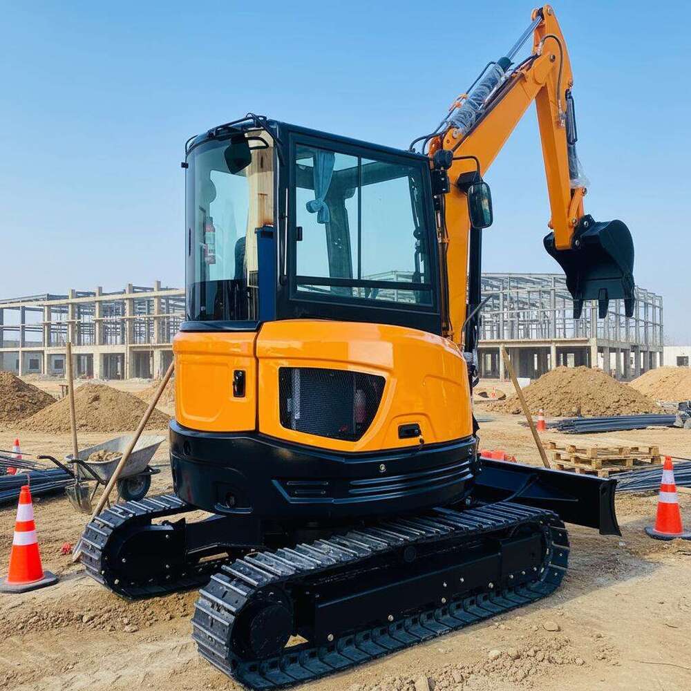 Mini Excavator Crawler 3.5 Ton with Adjustable Blade for Site Grading Versatile Small Digger Machine for Leveling and Finishing Tasks