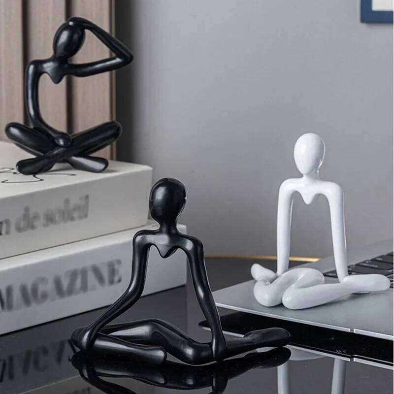 1/4PCS Nordic Light Luxury Style Abstract Figure Home Decoration Ornaments Sitting Posture Statue Crafts Desktop Decor Artworks S260204