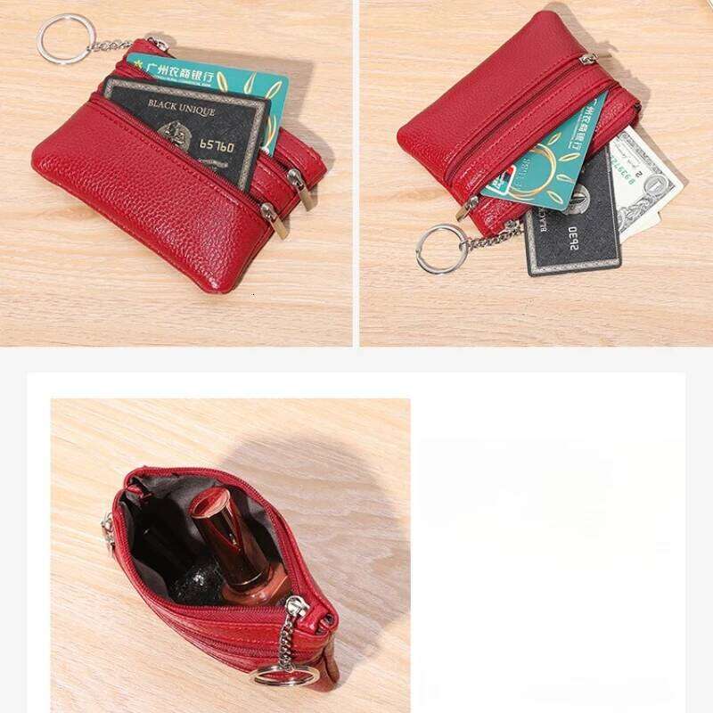 Women Short Zipper Wallet Multi-functional Coin Purse Small Bag Money Bags Leather Key Holder Mini Wallets Z260205