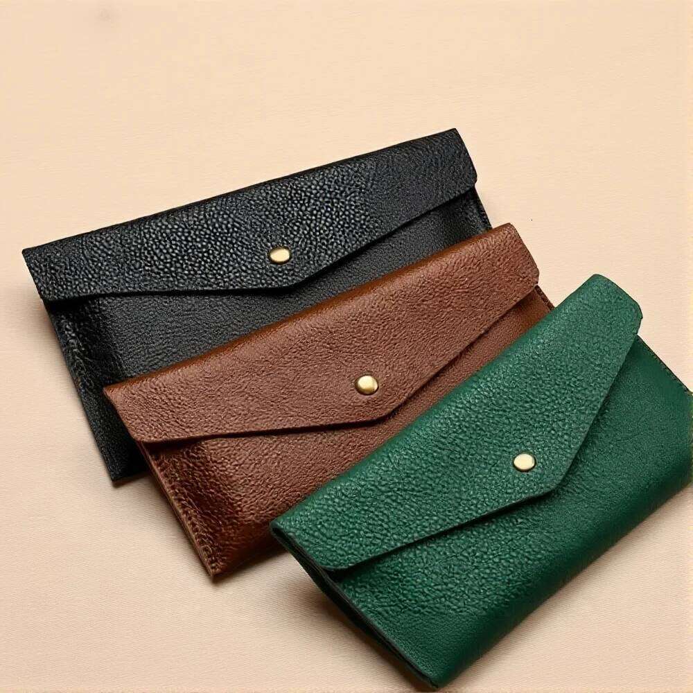 Slim Cash Envelope Wallet Minimalist Soft PU Leather Money Binder Organizer Waterproof Coin Pouch Name Card Holder Male Female Z260205