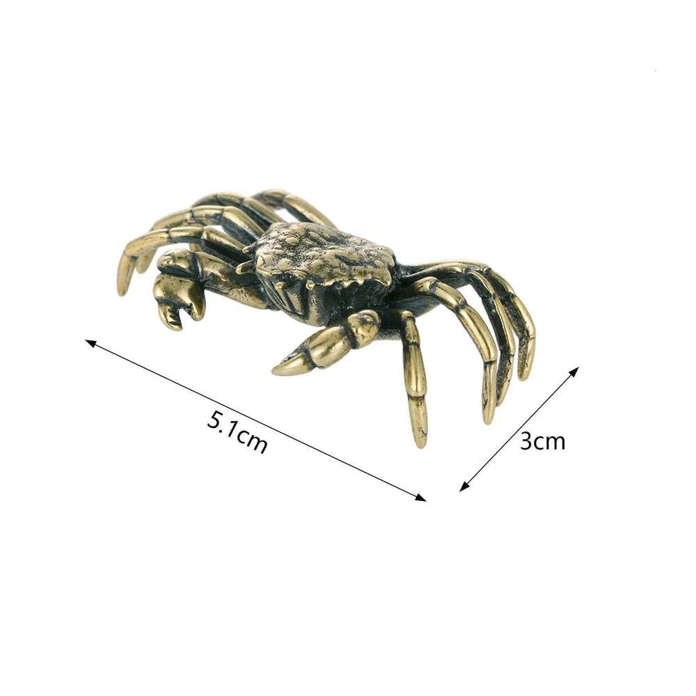 Pure Brass Crab Figurines Animal Statue Miniatures Copper Ornaments Office Desk Decoration Crafts Home Decor Nordic 1pcs S260204 c9e