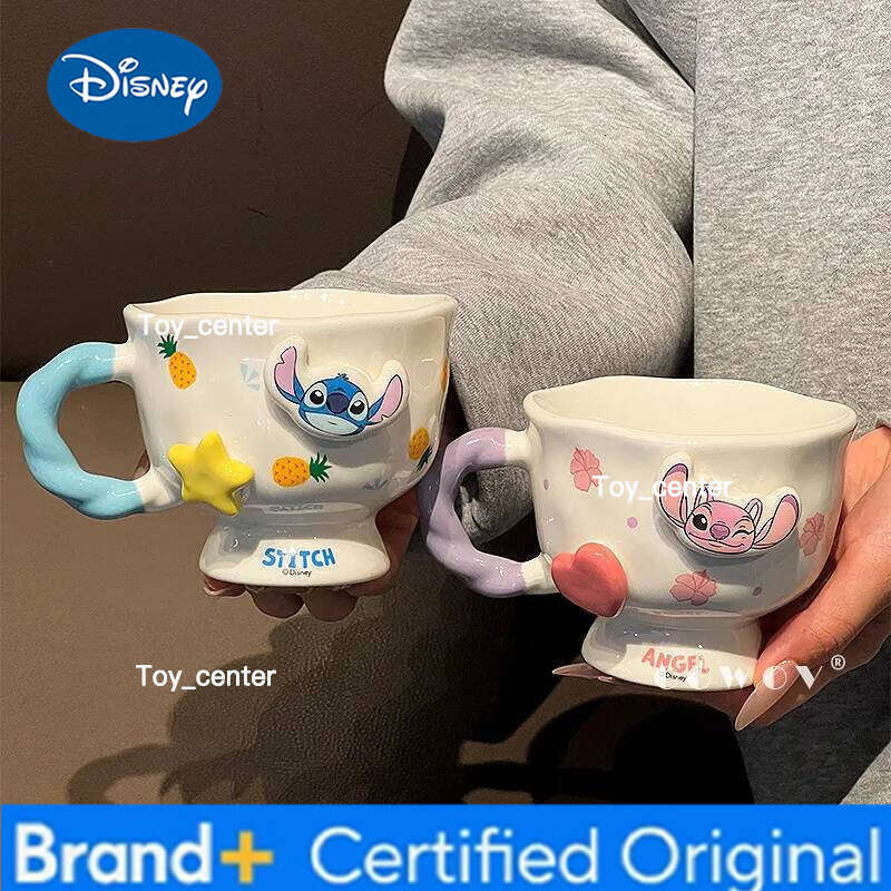 Disney Stitch Mug Women'S Coffee Couple Water Cup Box Christmas Birthday Gift H260205