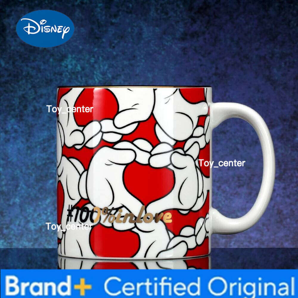 Disney Gold Rim Mickey Minnie Pattern Ceramic Simple Large Capacity Creative Design Cartoon Style Mug for Home Office Cup Use H260205