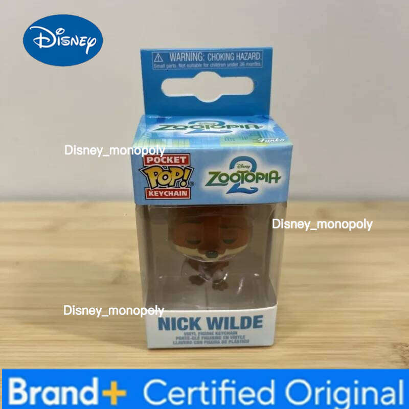 Disney Funko Pop Zootopia Keychain Judy Hopps Nick Wilde Action Doll Model Backpack Pendant Decoration Anime Collection Fan Gift H260205