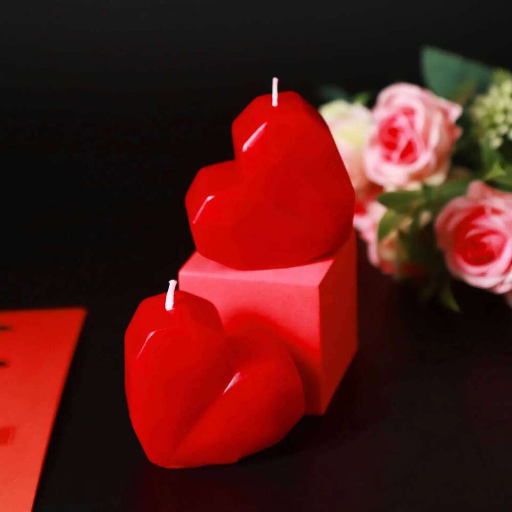 Scented Red Heart Valentine's Day Romantic Gift for Her Anniversary Home Decor Aromatic Love Candle S260204