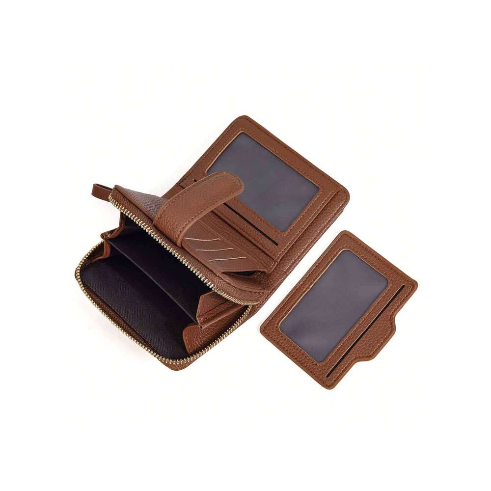 Fashion faux leather Korean Style Snap Closure Coin Purse Multi-Functional Wallet For Women holder wall Z260205