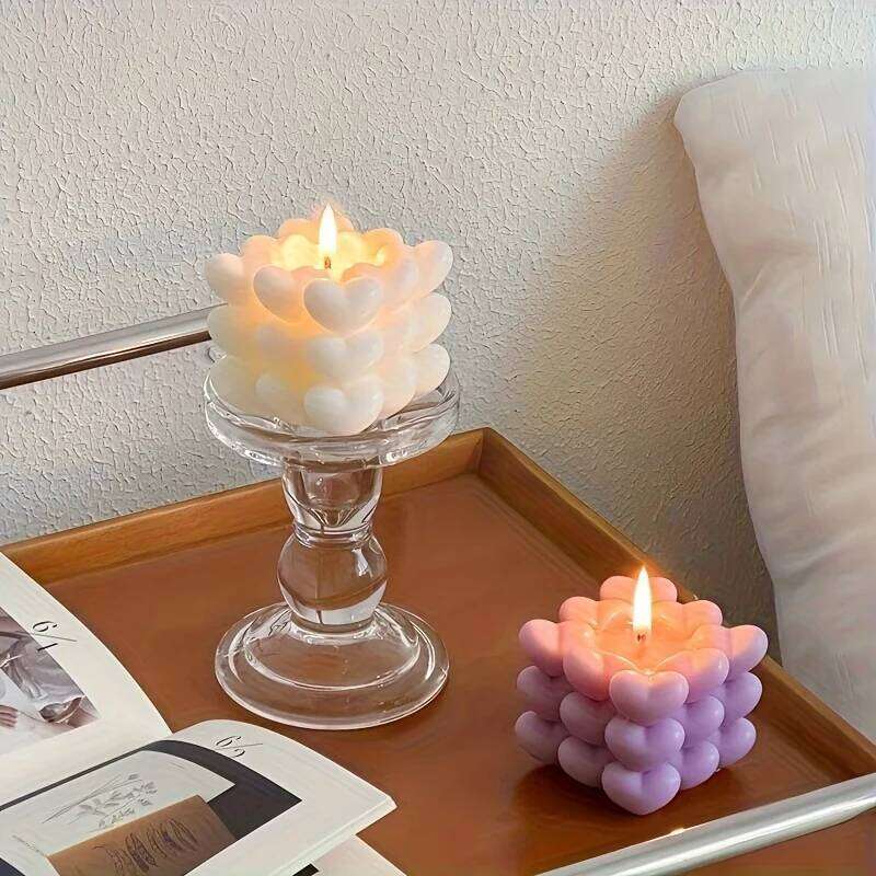 Creative Love Cube Aromatherapy Valentine's Day Wedding Birthday Candle Fragrance Home Handmade Decoration Object Gift S260204