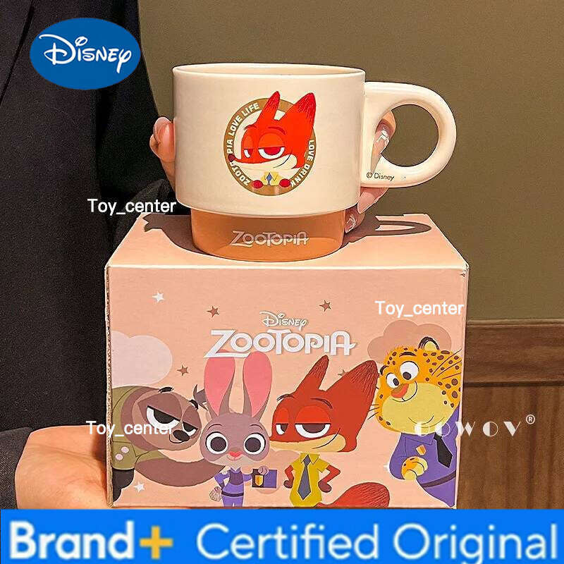 Disney Zootopia Judy Niki Ceramic Mug Stackable High Aesthetic Female Birthday Gift Couple Water Cup Home Kitchen Dining Bar H2602051