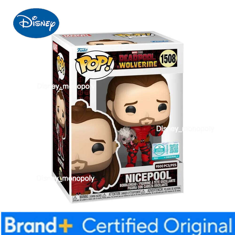 Disney Original Deadpool Action Anime Nicepool Global Limited Edition #1508 Marvel Series Figure Model Collectible Toys Gifts H260205