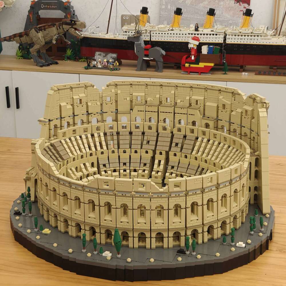 IN STOCK 9036Pcs 86000 Architecture City The Italy Roman Colosseum Model Building Blocks 10276 Bricks Kids Toys Christmas Gifts X260205