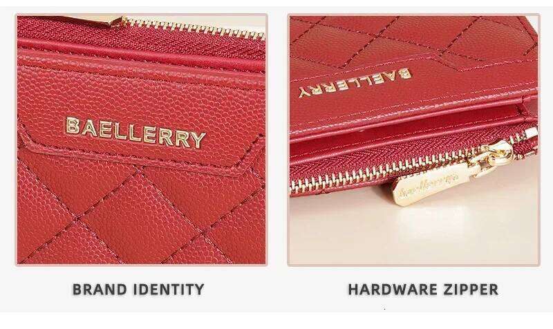 Fashion purse Short Women Baellerry cross wallet Quilted Multi Card Zipper Zero Wallet Z260205