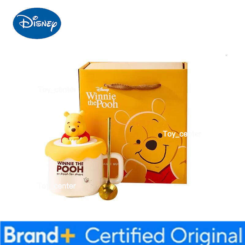 Disney Winnie The Pooh Ceramic Mugs With Spoon Toy Story Strawberry Bear Cartoon Gift Box Coffee Cup A Friend'S Birthday Present H2602051