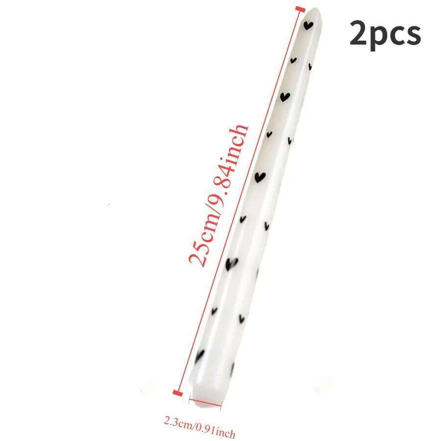 2pcs/Box 9.85in Taper Scented Candles Romantic Hand Painted Rose Long For Home Candle Wedding Decoration S260204