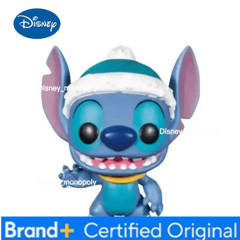 Disney 1 PCS Random Popular Christmas Anime Toy Stitch 1182#pink Stitch1223#128 #Decoration Action Figure Collection Mode H260205