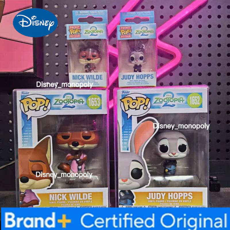 Disney Funko Pop Zootopia 2 Judy Hopps & Nick Wilde Action Figure Set - Original Collectible Model Toys for Kids Adults Gift H260205