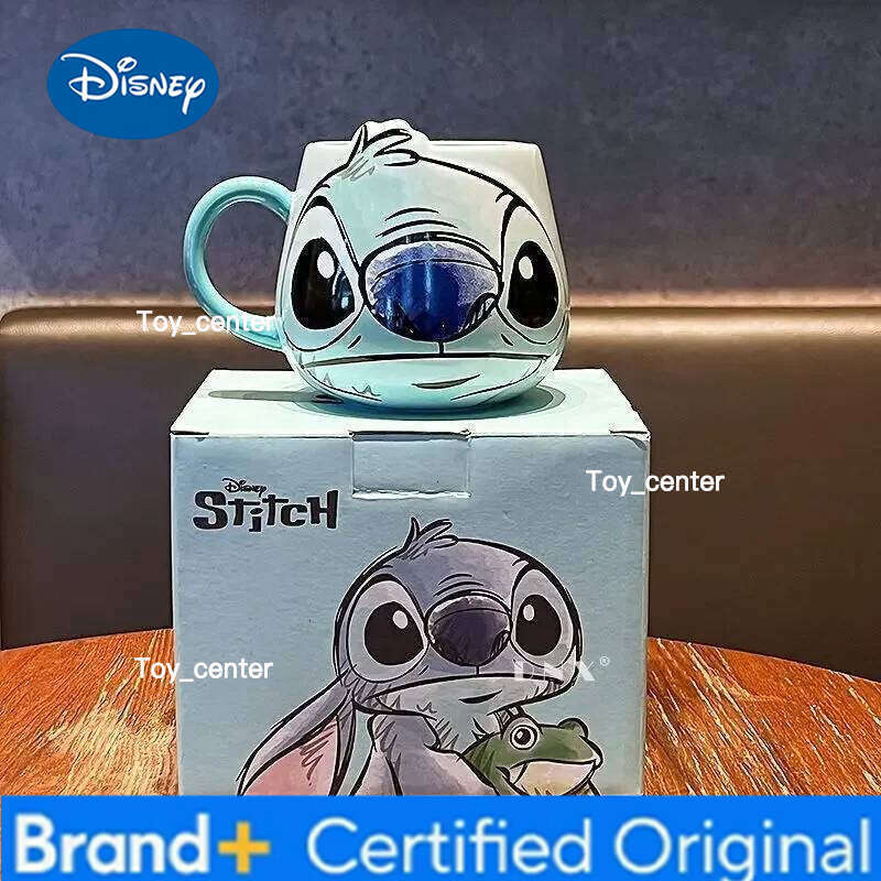 Disney Sanrio Stitch Ceramic Mug Girls 2024 New High-Looking Coffee Home Breakfast Cup Birthday Gift H260205