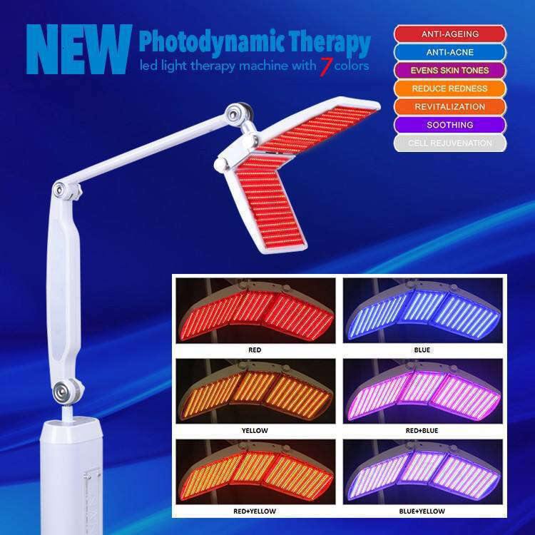 Photodynamic Therapy Skin Elasticity Strengthening Wrinkle Reduce Promote Cell Metabolism Acne Treatment Wound Recovery Standing Machine With 7 Colors