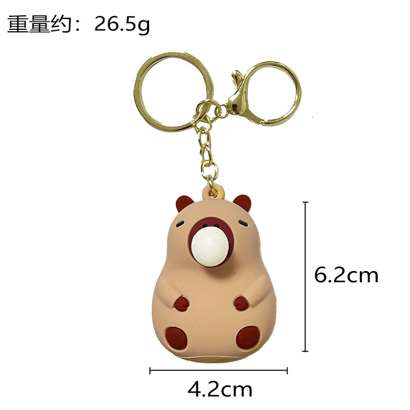 Bag Charm Key Chain Y2K Purse Accessory Internet Celebrity Capybara Bubble Blowing Keychain Cute Little Capybara Pendant Car Bag Decoration Exquisite 