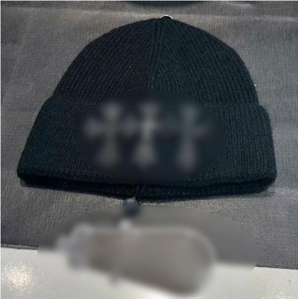 Fashion designer's Sanskrit jacquard knitted cap, black brim cap, men's and women's headscarves