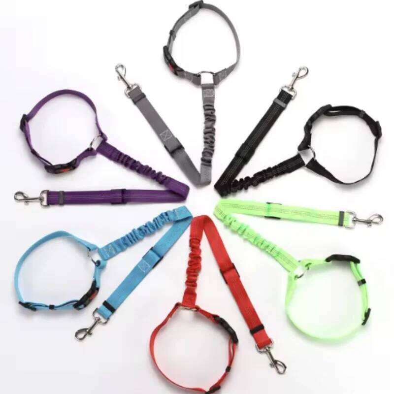 Adjustable Reflective 2-in-1 Car Backseat Belt Durable Nylon Safety Dog Leash for Small to Large Dogs Fashion Pet Travel 26L0205