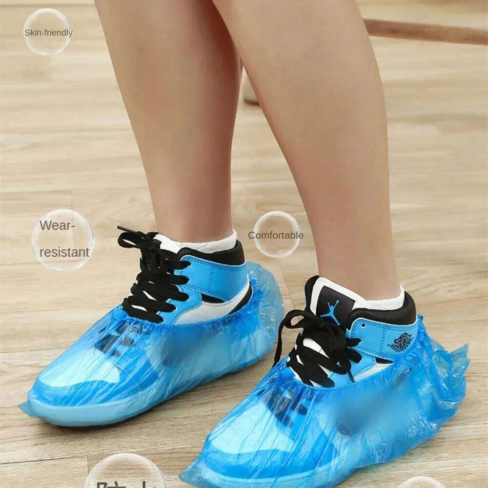 Plastic Disposable Overshoes Outdoor Rainy Day Carpet Cleaning Cover Waterproof Shoe Covers S260204 64f