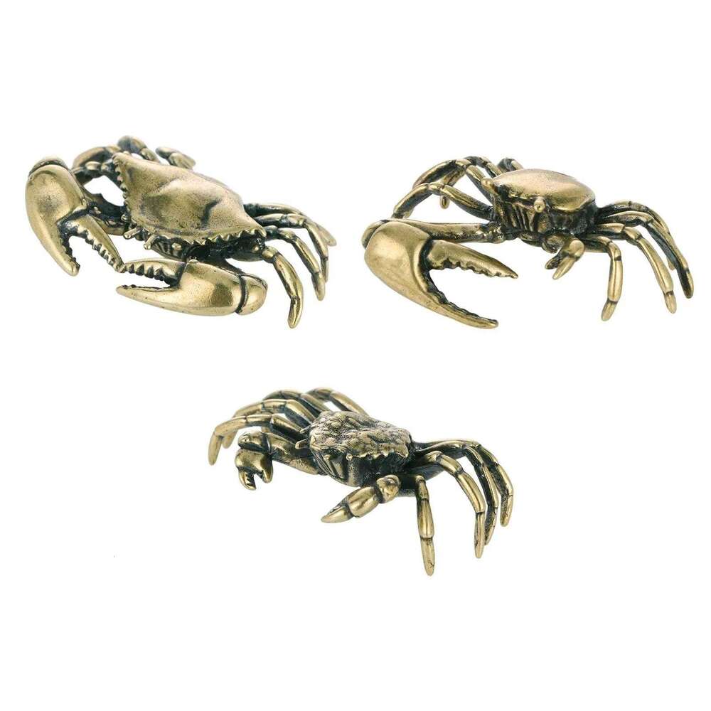 Pure Brass Crab Figurines Animal Statue Miniatures Copper Ornaments Office Desk Decoration Crafts Home Decor Nordic 1pcs S260204 c9e
