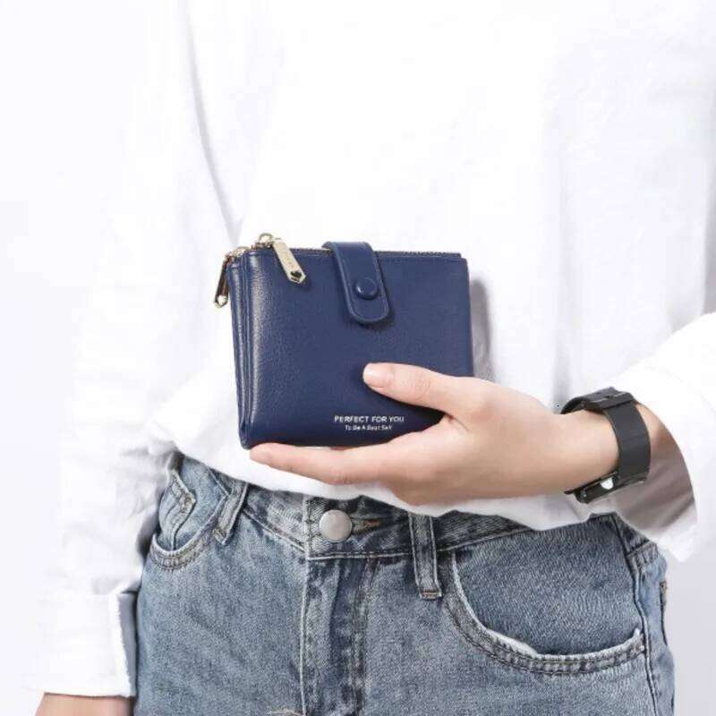 Fashionable Ladies Wallet Simple PU Coin Purse Multi-Slot Card Holder Zipper Clutch for Women Carteras Mujer Billeteras Dama Z260205