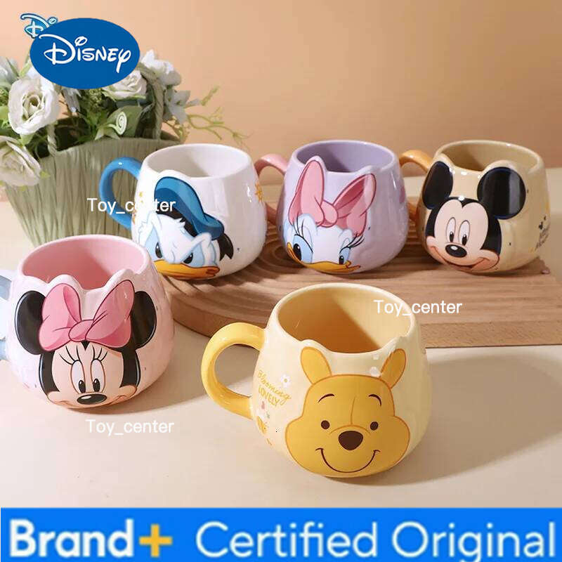 Disney Mickey Mouse potbelly mug microwave heatable cute Winnie the Pooh home creative cartoon ceramic milk office coffee mugs H260205