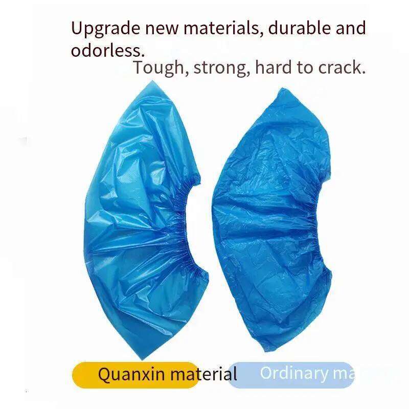 Super thick disposable shoe covers, CPE indoor anti-slip and wear-resistant, household waterproof, rainy day plastic dust-proof, S260204