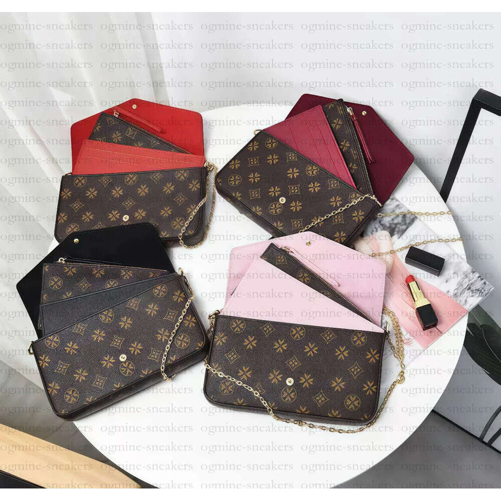 Luxurys Designer 3 Multi FELICIE POCHETTE Chain Handbags Crossbody Purse Fashion Women Shoulder Bags Lady The Totes Bag Wallet Female backpack