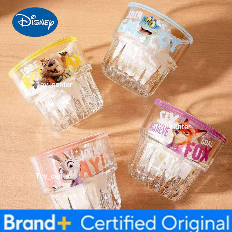 Disney Zootopia2 Cartoon Anime Cute Set Judy Nick Coffee Milk Wine Cup Household Glass Drinkware Gift for Girls H260205
