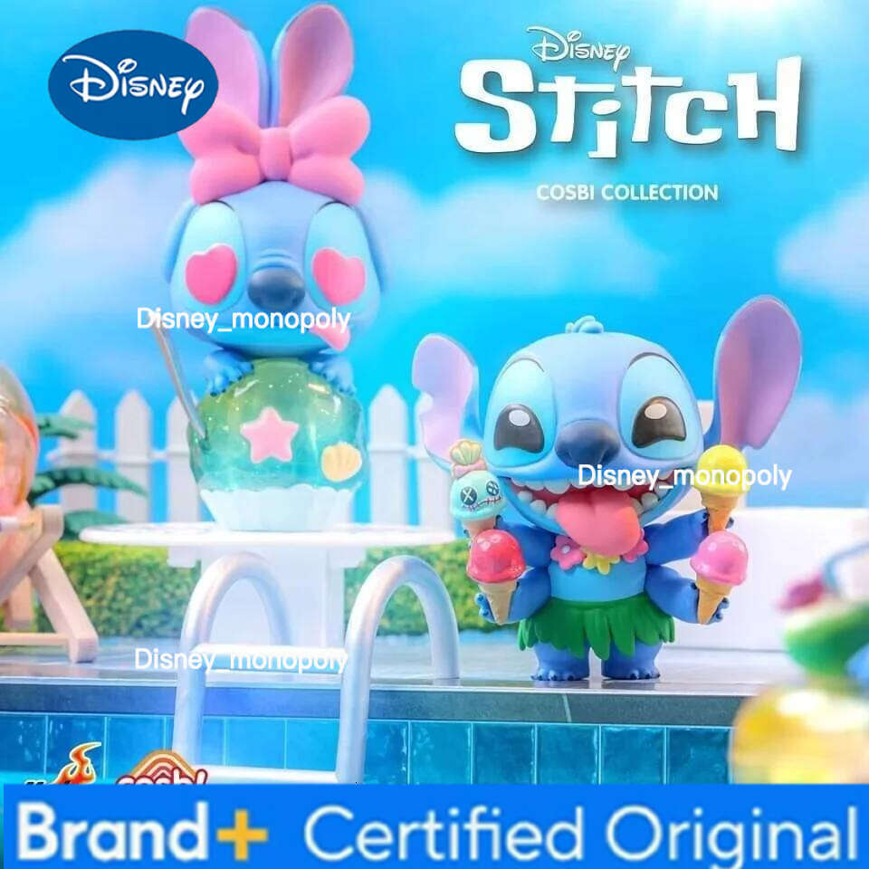 Disney New Blind Original Hot Toys Holiday Series Mystery Box Cosbi Stitch Mini Doll Display Toy Surprise Gift H260205