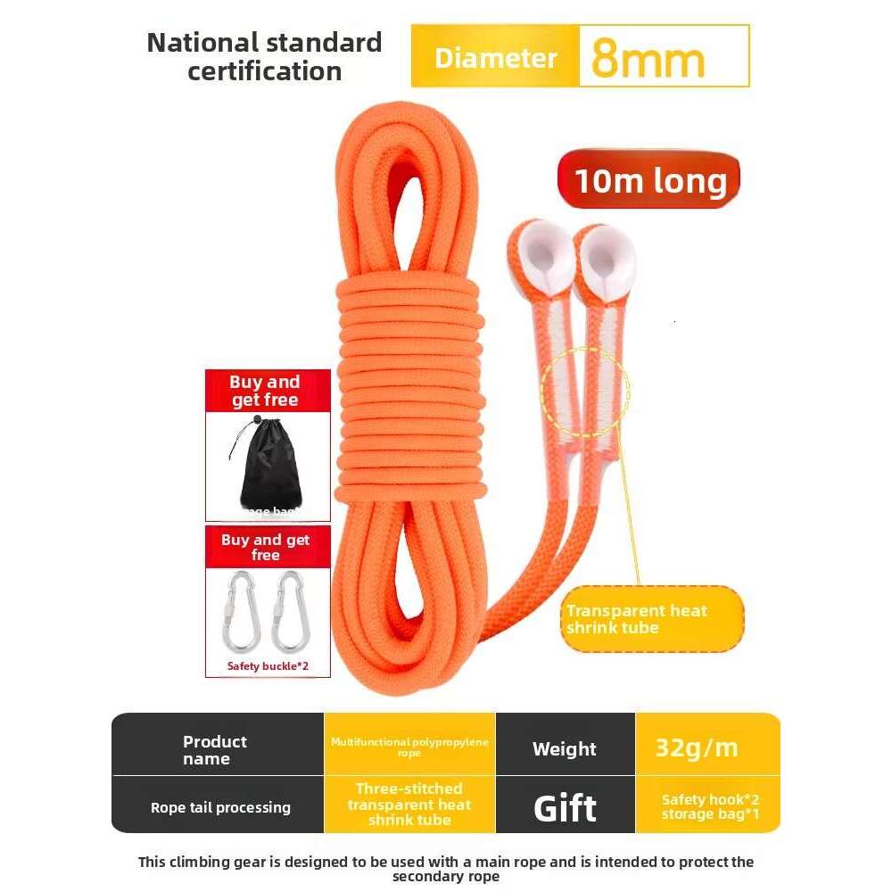 Floating Lifesaving Rope, National Standard Wear-Resistant, Special for High-Altitude Operation, Outdoor Mountaineering & Emergency Rescue