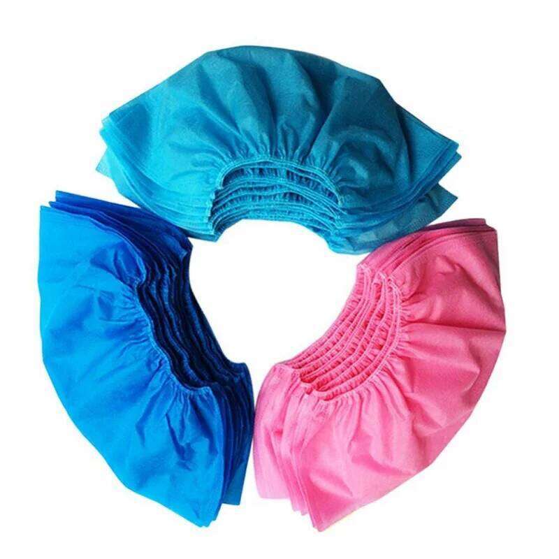 100PCS Disposable Shoe Covers Non Slip Overshoes Dustproof Durable Booties Protectors for Workplace Outdoor Rainy Carpet Floor S260204
