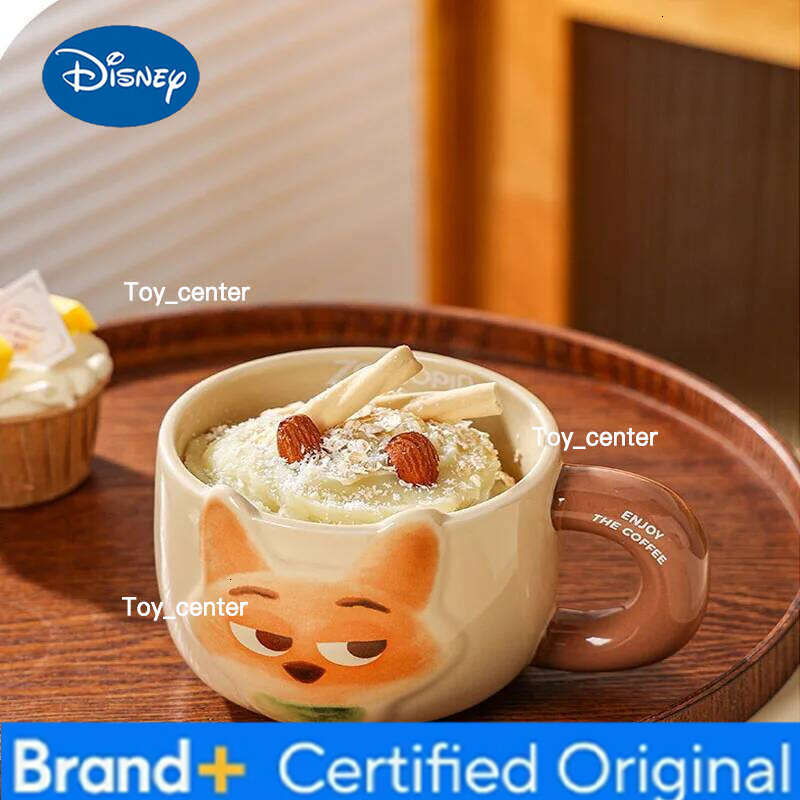 Disney Cartoon Cute Ceramic Creativity Nick Judy Breakfast Coffee Cup Collection Friend Birthday Gift H260205