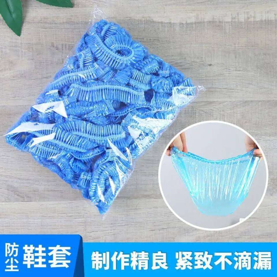 Disposable Thickened Dust Covers Shoe Transparent Pink Blue Indoor Waterproof and Dustproof Foot Cover S260204