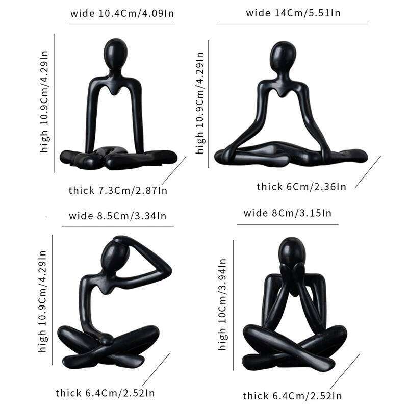 Creative Abstract Character Ornaments, ArtSculpture, Sitting Sculpture, Modern Home, Living Room DecorationsCute Small Ornaments S260204