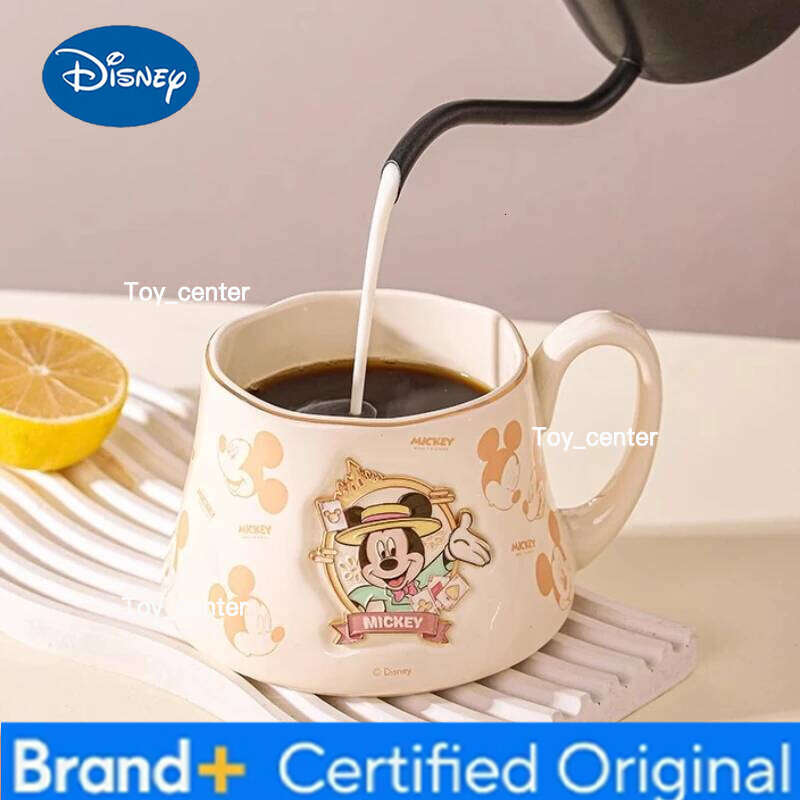 Disney Coffee New Creative Mickey and Minnie Couple Mug Light Luxury Household Ceramic Cup Birthday Gift Free Shipping H260205