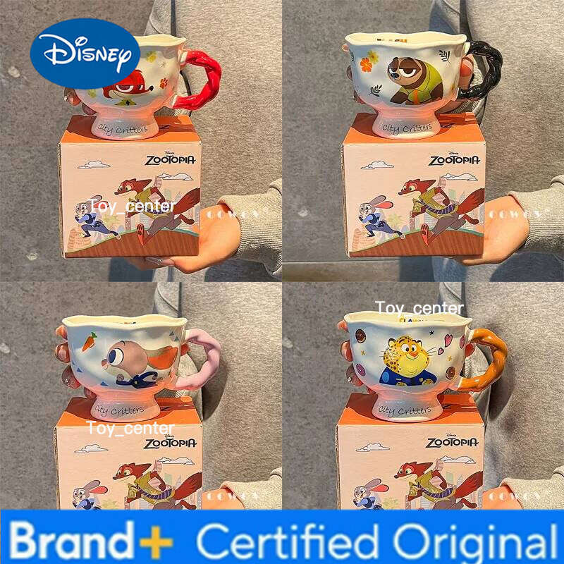 Disney 360 ML Zootopia Mug Judy Nick Couple Tumbler Romantic Valentine'S Day Gifts For Lovers Ceramic Coffee Cup H260205