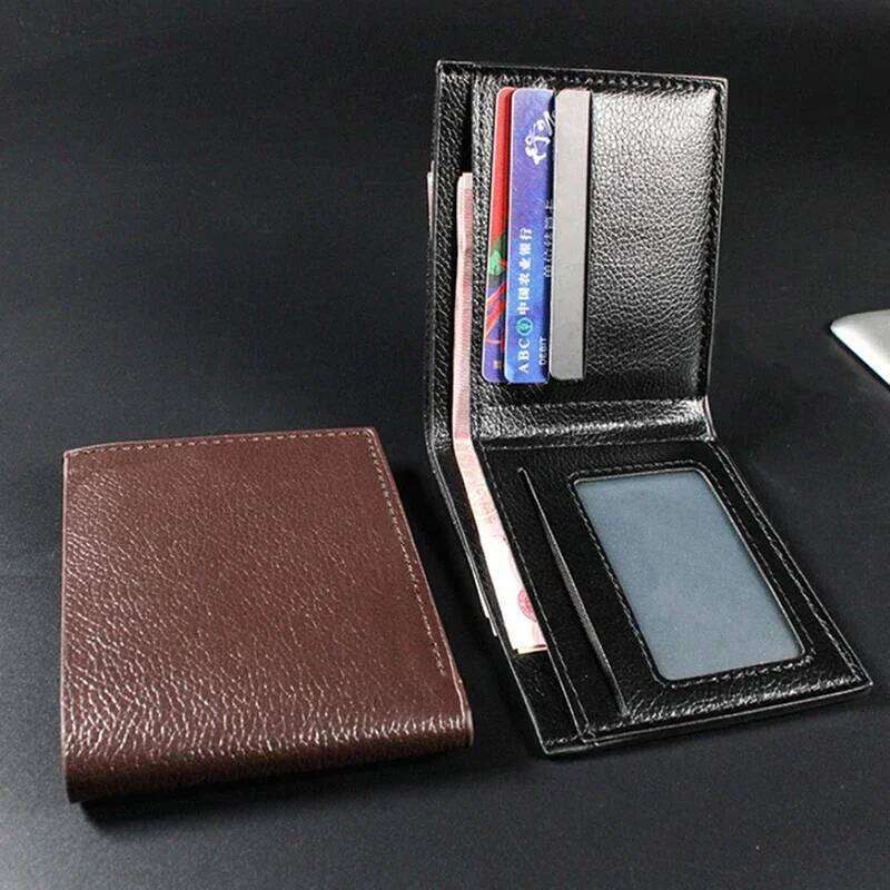 New Men's Wallet Genuine Leather Men Premium Product Real Cowhide Wallets for Man Short Black Walet Portefeuille Homme Z260205