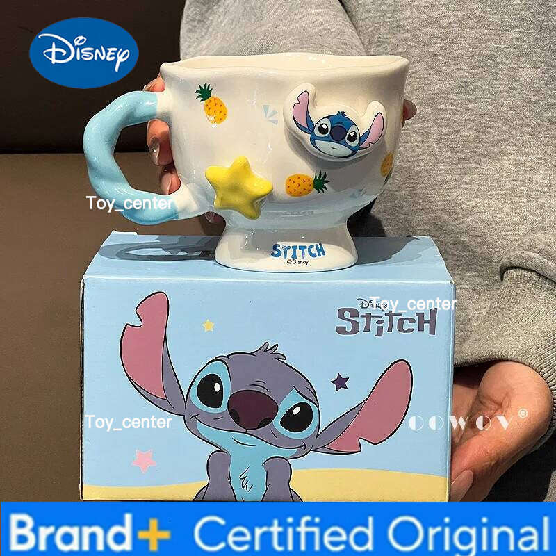 Disney Stitch Mug Women'S Coffee Couple Water Cup Box Christmas Birthday Gift H260205