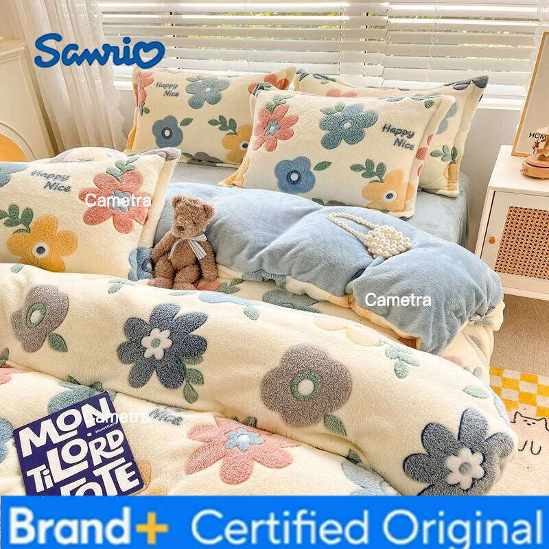Sanrio 1pc Warm Quilt Cover Cartoon Style Duvet Velvet and Plush Winter housse de couette Home Comforter Covers No Pillowcase H260205