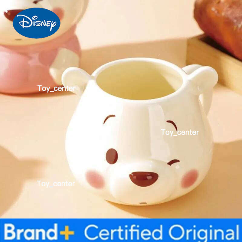 Disney Winnie the Pooh Cartoon Cute Ceramic Creative Coffee Milk Mug Birthday Gift Couple Pair Cup H260205