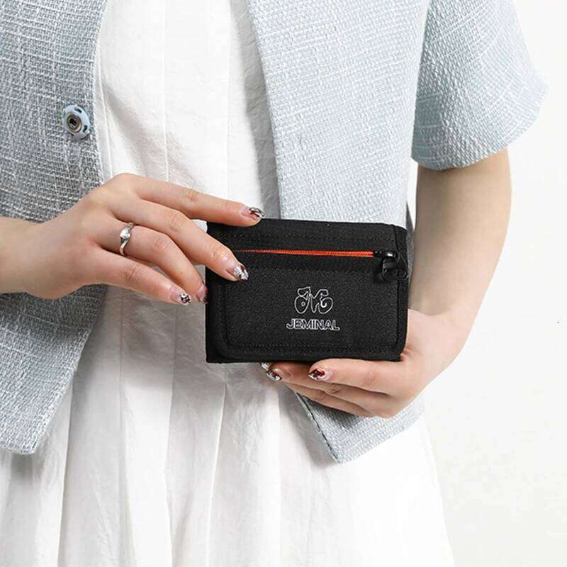 Japanese Style Nylon Trifold Casual Wallet for Male Men Women Young Novelty Money Bag Zipper Coin ID Card Holder Purse Z260205